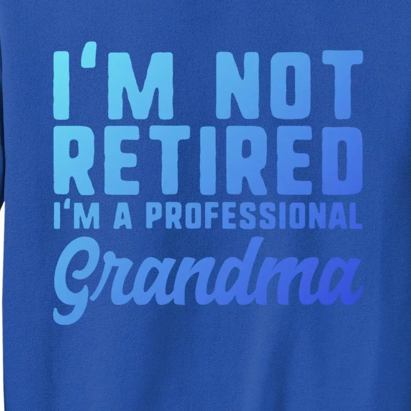 Im Not Retired Professional Grandma Retiret Funny Funny Gift Tall Sweatshirt