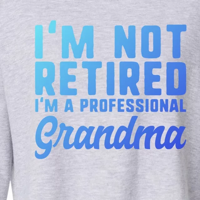 Im Not Retired Professional Grandma Retiret Funny Funny Gift Cropped Pullover Crew