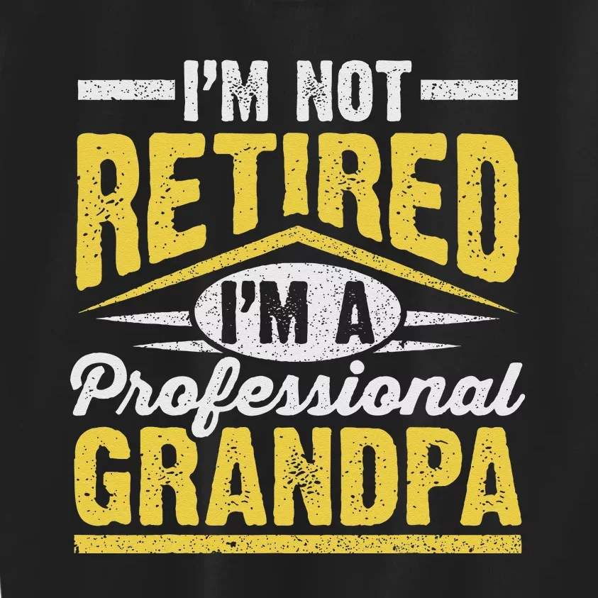 Im Not Retired Im A Professional Grandpa Grandparents Day Kids Sweatshirt