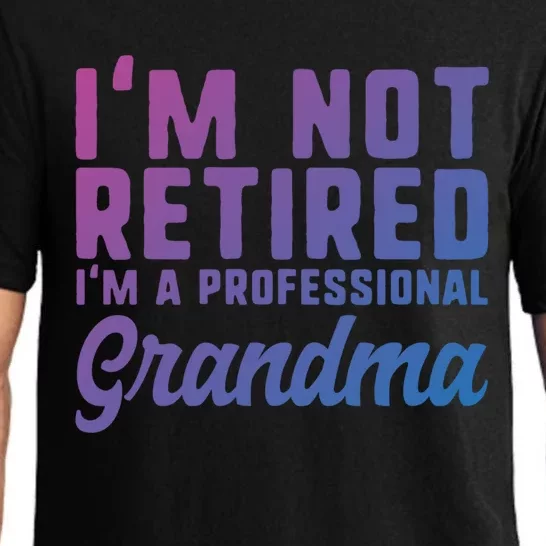 Im Not Retired Professional Grandma Retiret Funny Funny Gift Pajama Set