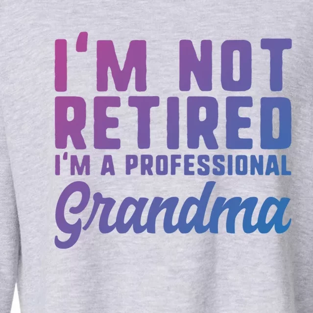 Im Not Retired Professional Grandma Retiret Funny Funny Gift Cropped Pullover Crew