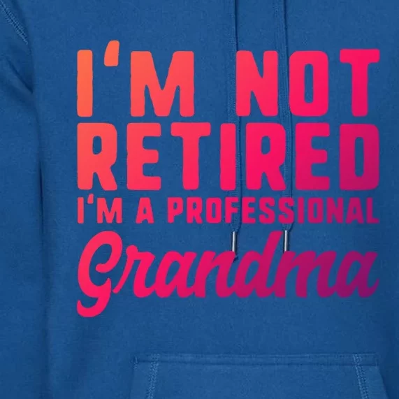 Im Not Retired Professional Grandma Retiret Funny Funny Gift Premium Hoodie