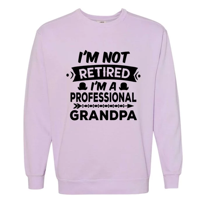 I'm Not Retired I'm A Professional Grandpa Gift Garment-Dyed Sweatshirt