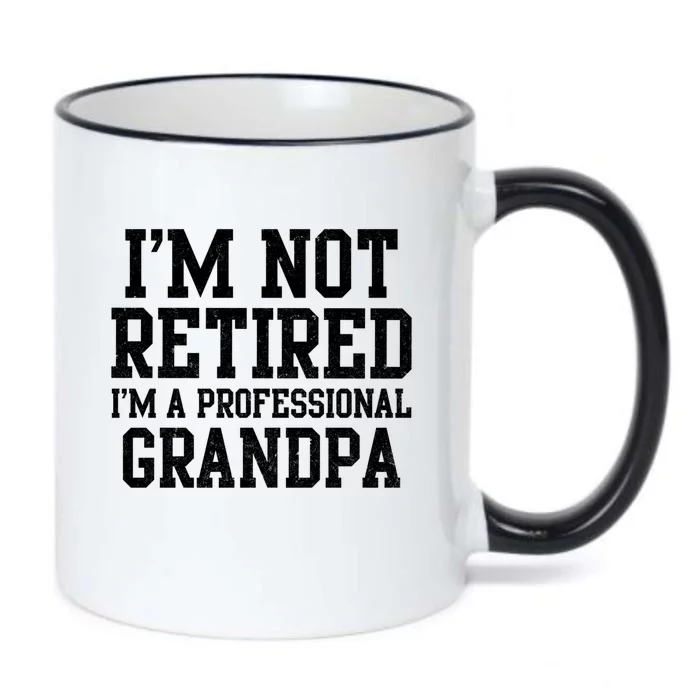 I'm Not Retired I'm A Professional Grandpa Gift Black Color Changing Mug