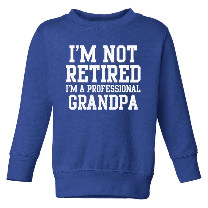 I'm Not Retired I'm A Professional Grandpa Gift Toddler Sweatshirt