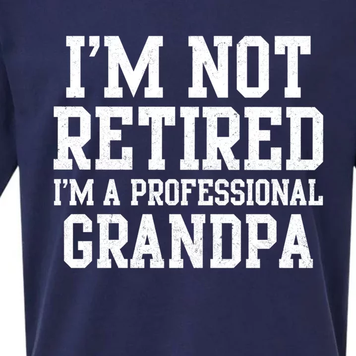 I'm Not Retired I'm A Professional Grandpa Gift Sueded Cloud Jersey T-Shirt