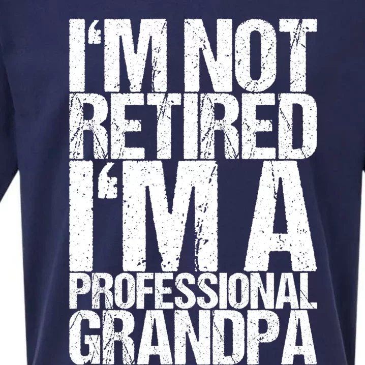 I'm Not Retired I'm A Professional Grandpa Great Gift Sueded Cloud Jersey T-Shirt