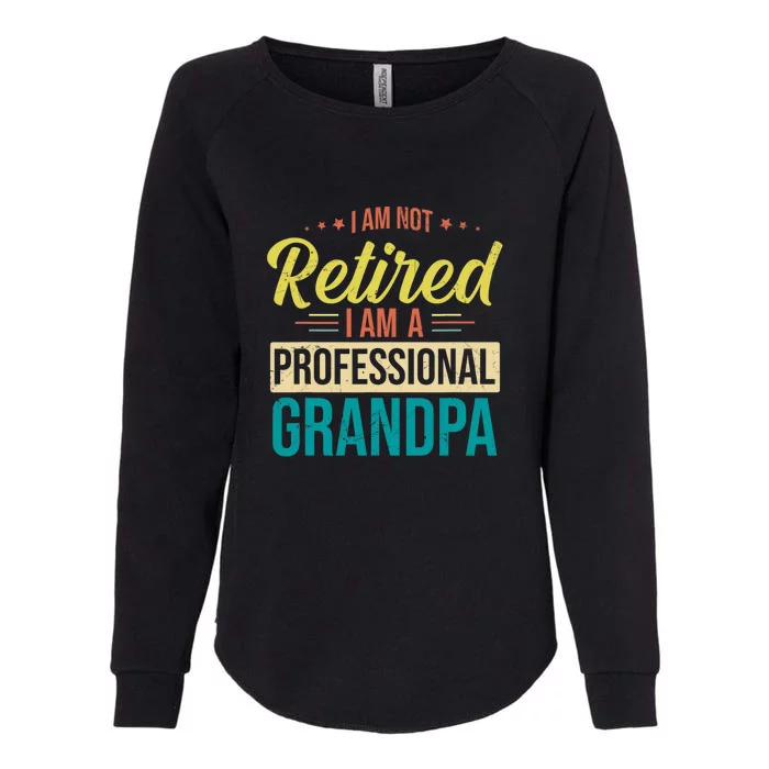 Im Not Retired Im A Professional Grandpa Vintage Womens California Wash Sweatshirt