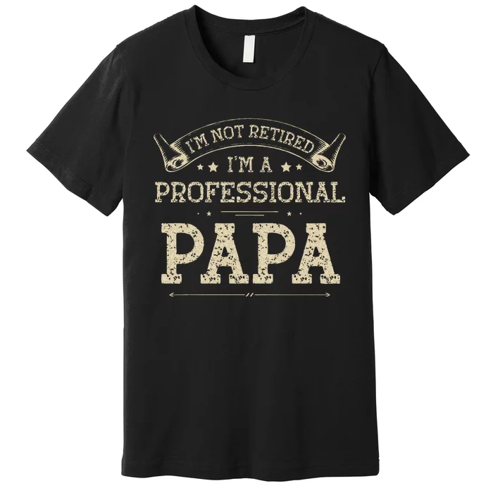 Im Not Retired A Professional Papa Tee Fathers Day Gift Premium T-Shirt