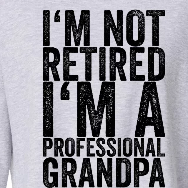 I'm Not Retired I'm A Professional Grandpa Gift Cropped Pullover Crew