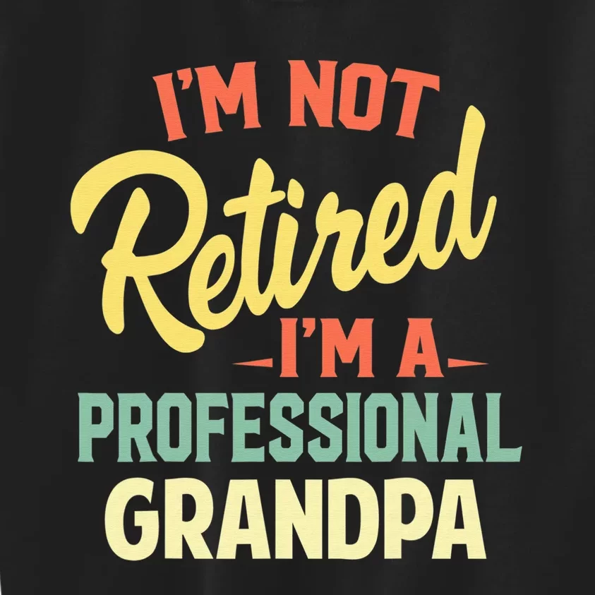 I'm Not Retired I'm A Professional Grandpa Funny Gift Kids Sweatshirt