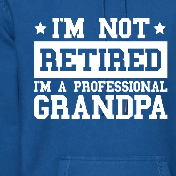 I'm Not Retired I'm A Professional Grandpa Gift Premium Hoodie