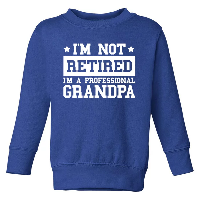 I'm Not Retired I'm A Professional Grandpa Gift Toddler Sweatshirt