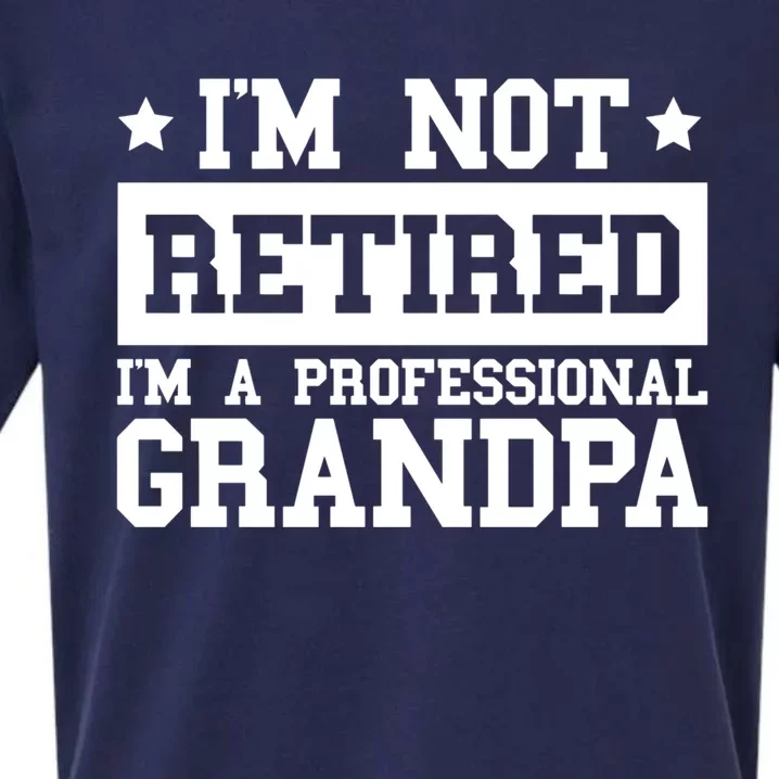 I'm Not Retired I'm A Professional Grandpa Gift Sueded Cloud Jersey T-Shirt