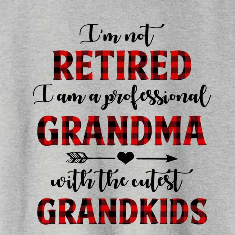 I’M Not Retired I Am A Professional Grandma Cool Gift Women's Crop Top Tee