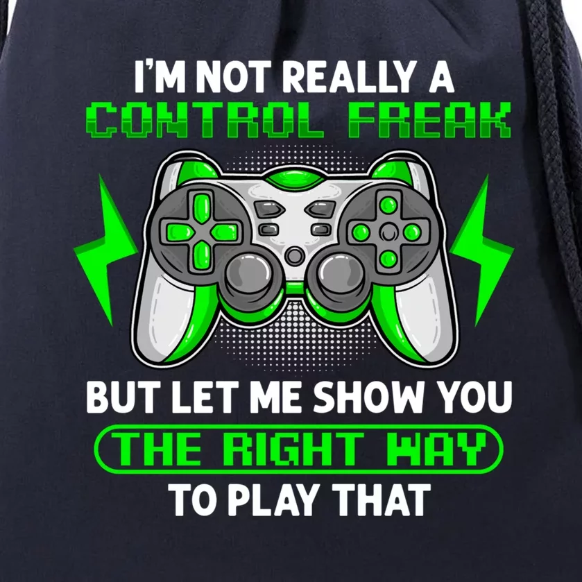 I'm Not Really A Control Freak Funny Video Game Gift Drawstring Bag