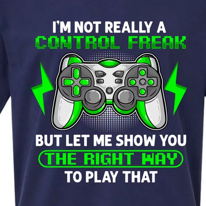 I'm Not Really A Control Freak Funny Video Game Gift Sueded Cloud Jersey T-Shirt