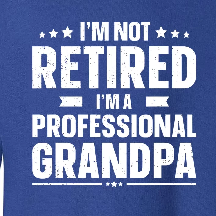 Im Not Retired Im A Professional Grandpa Dad Fathers Day Funny Gift Toddler Sweatshirt