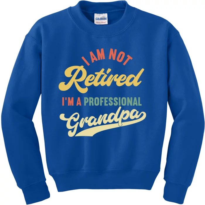 I'm Not Retired I'm A Professional Grandpa Gift Kids Sweatshirt