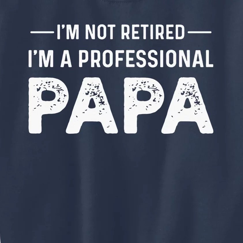 I'm Not Retired I'm A Professional Papa Kids Sweatshirt