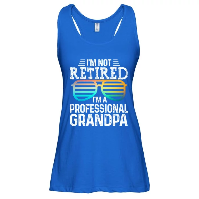 I'm Not Retired I'm A Professional Grandpa Tee With Glasses Gift Ladies Essential Flowy Tank