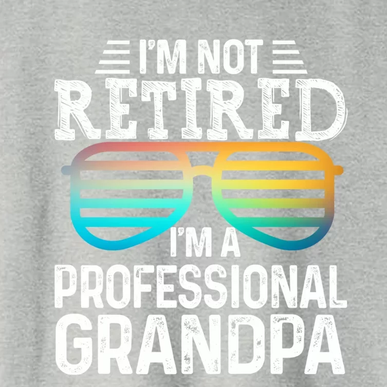 I'm Not Retired I'm A Professional Grandpa Tee With Glasses Gift Women's Crop Top Tee