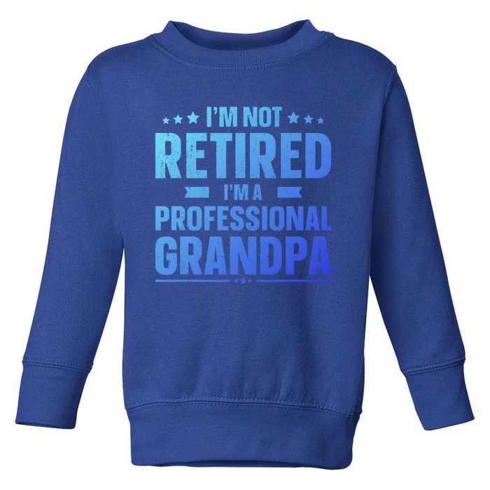 Im Not Retired Im A Professional Grandpa Dad Fathers Day Funny Gift Toddler Sweatshirt