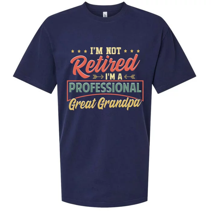 I'm Not Retired I'm A Professional Great Grandpa Fathers Day Gift Sueded Cloud Jersey T-Shirt