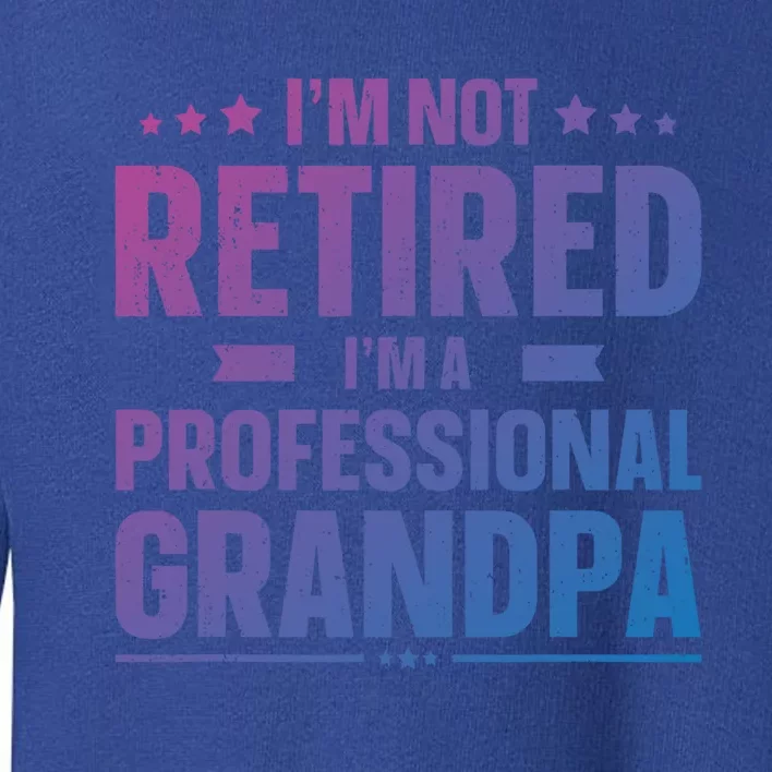 Im Not Retired Im A Professional Grandpa Dad Fathers Day Funny Gift Toddler Sweatshirt