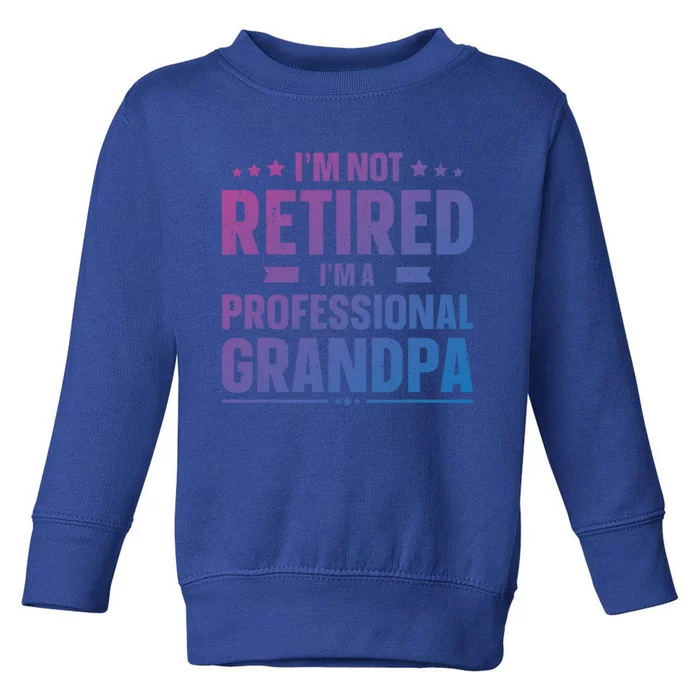 Im Not Retired Im A Professional Grandpa Dad Fathers Day Funny Gift Toddler Sweatshirt