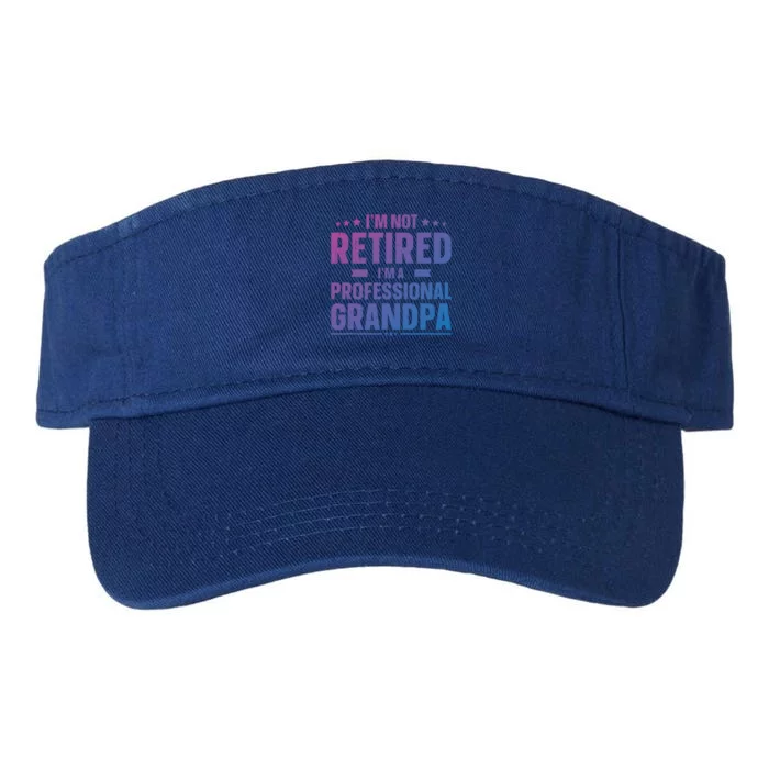 Im Not Retired Im A Professional Grandpa Dad Fathers Day Funny Gift Valucap Bio-Washed Visor