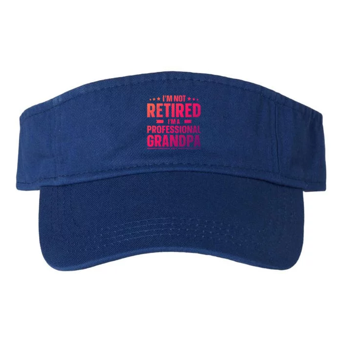 Im Not Retired Im A Professional Grandpa Dad Fathers Day Funny Gift Valucap Bio-Washed Visor