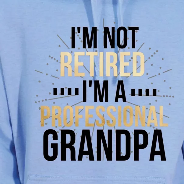 Im Not Retired Im A Professional Grandpa Grandfather Gift Unisex Surf Hoodie