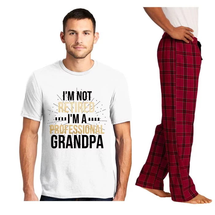 Im Not Retired Im A Professional Grandpa Grandfather Gift Pajama Set