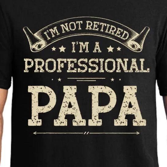 I'm Not Retired A Professional Papa Tee Fathers Day Gift Pajama Set