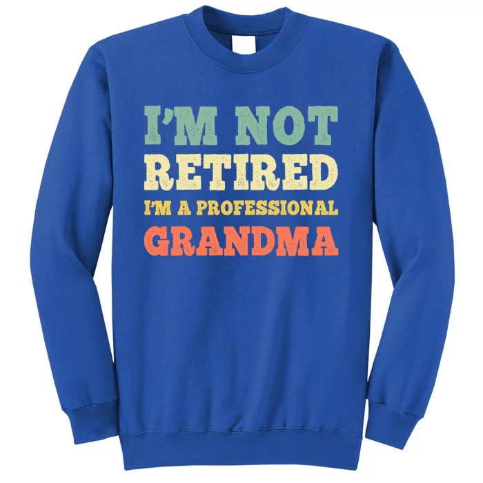 Im Not Retired Professional Grandma Retiret Vintage Gift Tall Sweatshirt