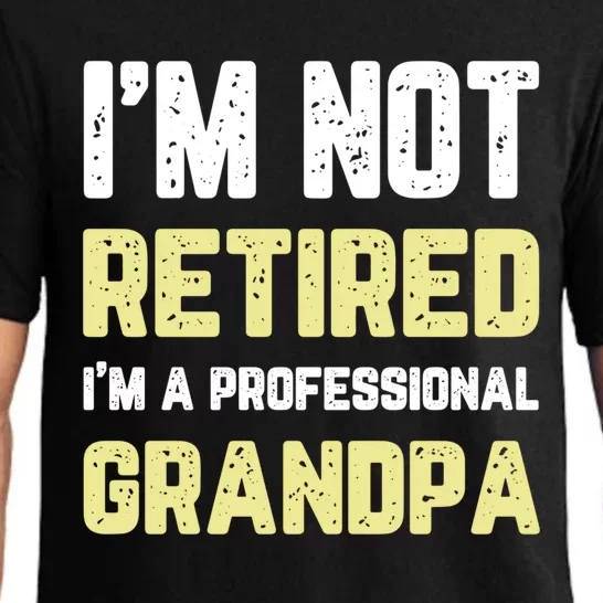 Im Not Retired Professional Grandpa Retiret Cool Funny Gift Pajama Set