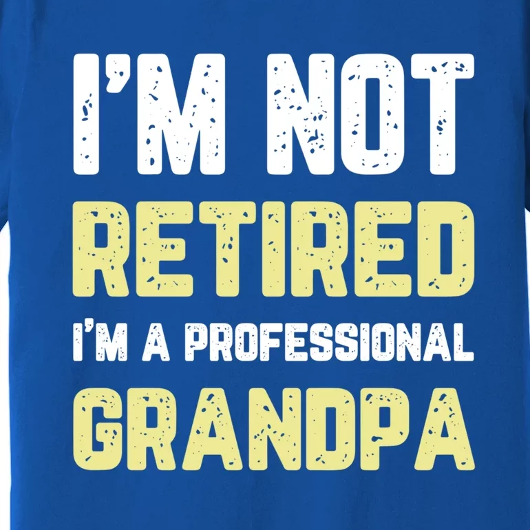 Im Not Retired Professional Grandpa Retiret Cool Funny Gift Premium T-Shirt