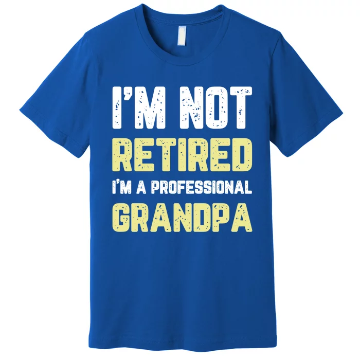 Im Not Retired Professional Grandpa Retiret Cool Funny Gift Premium T-Shirt