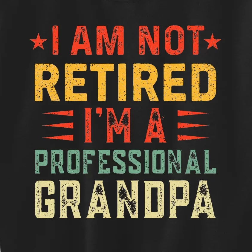 Im Not Retired Im A Professional Grandpa Fathers Day Kids Sweatshirt