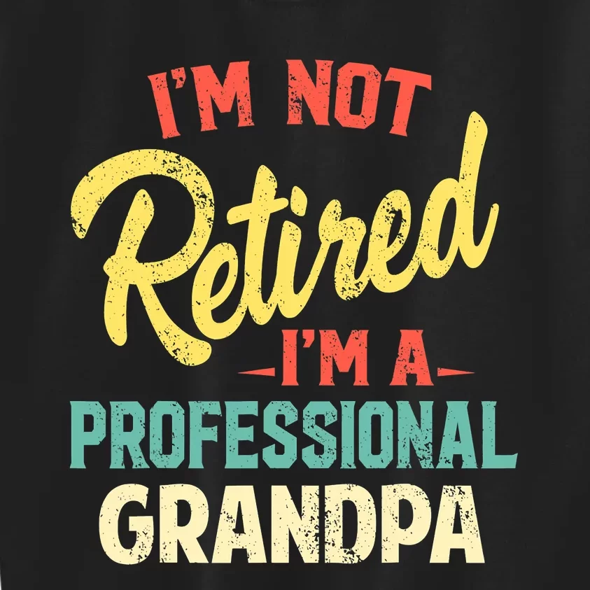 I'm Not Retired I'm A Professional Grandpa Funny Kids Sweatshirt