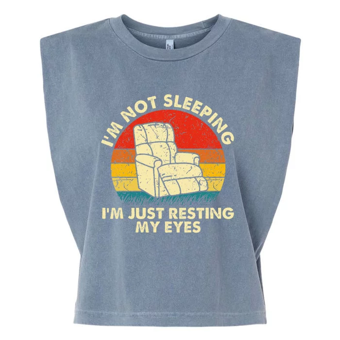 IM Not Sleeping IM Just Resting My Eyes Garment-Dyed Women's Muscle Tee