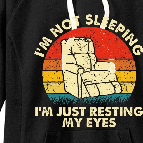 IM Not Sleeping IM Just Resting My Eyes Women's Fleece Hoodie