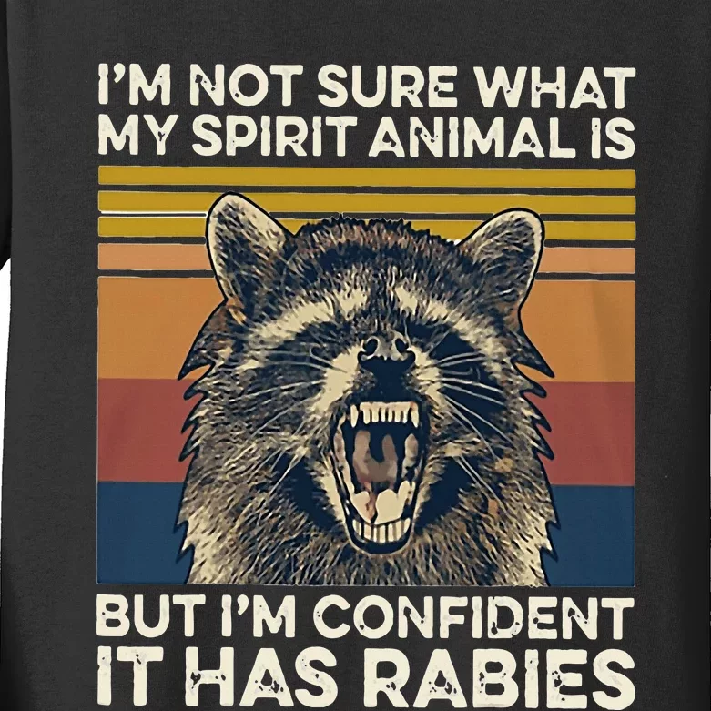 IM Not Sure What My Spirit Animal It Has Rabies Kids Long Sleeve Shirt