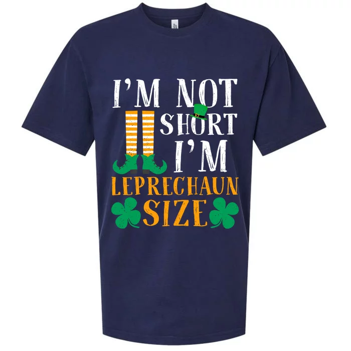 Im Not Short I Am Funny Leprechaun Size St Patricks Day Gift Sueded Cloud Jersey T-Shirt