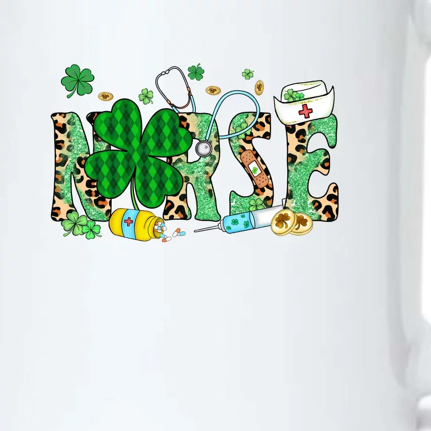 Irish Nurse Stethoscope Scrub St Patricks Day Nurses Women Black Color Changing Mug