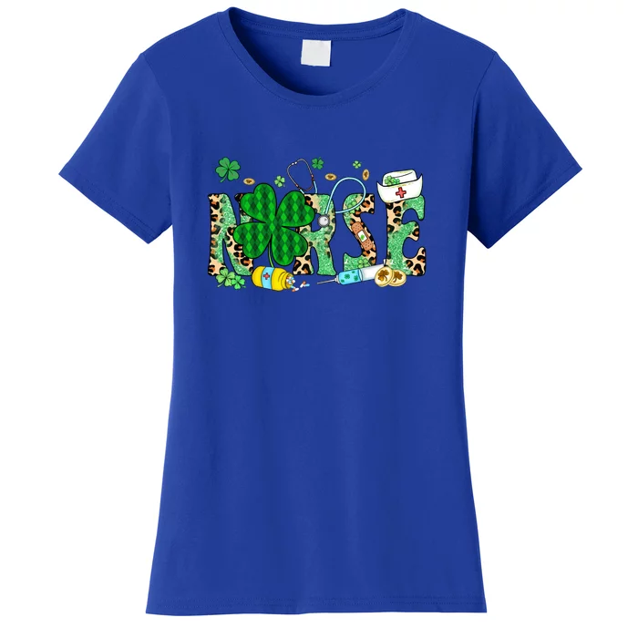 Irish Nurse Stethoscope Scrub St Patricks Day Nurses Women Women's T-Shirt