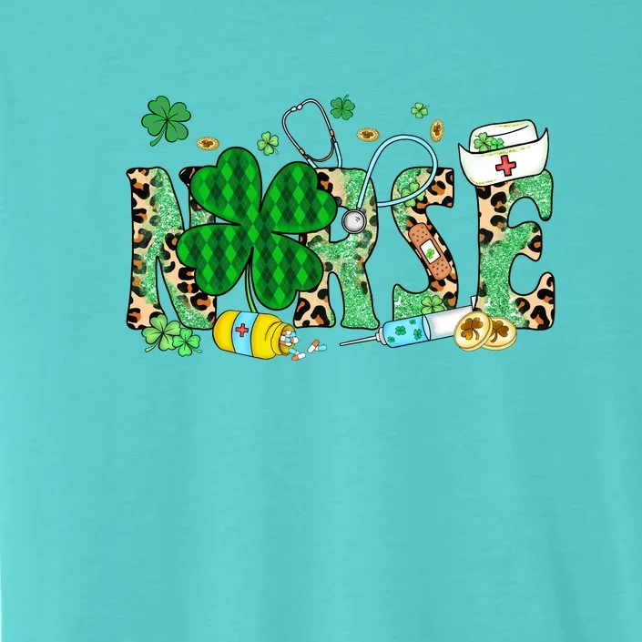 Irish Nurse Stethoscope Scrub St Patricks Day Nurses Women ChromaSoft Performance T-Shirt