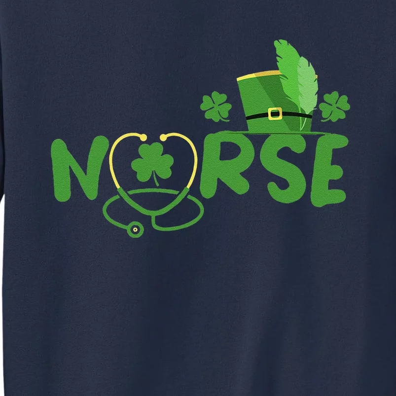 Irish Nurse Stethoscope Scrub St Patricks Day Nurses Funny Sweatshirt