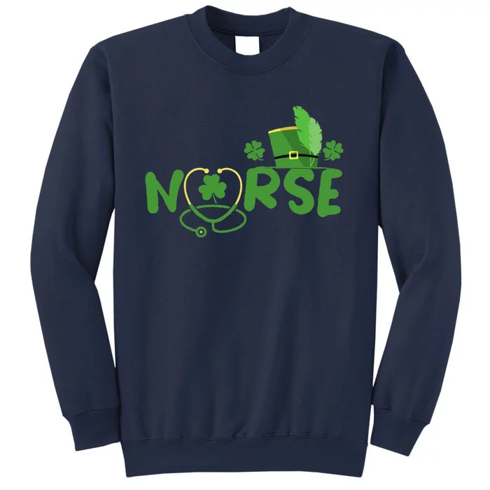 Irish Nurse Stethoscope Scrub St Patricks Day Nurses Funny Sweatshirt